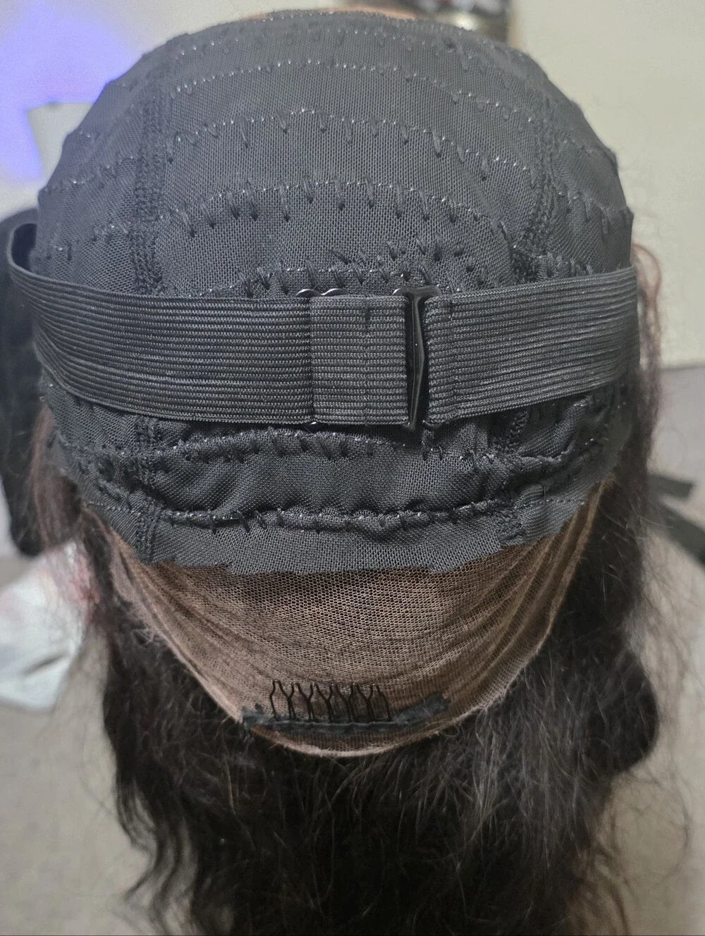 16 inch Human Hair Hand Sewn wig